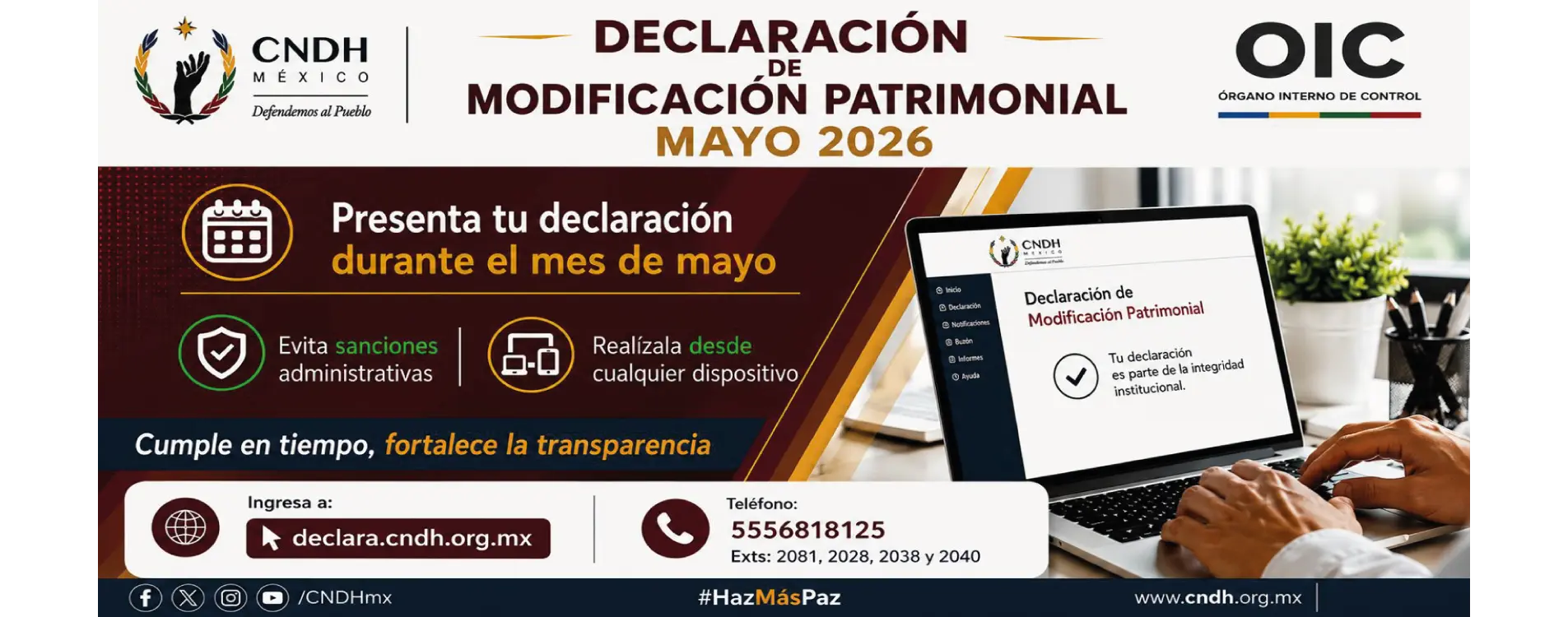Declaración de Modificación Patrimonial 2026